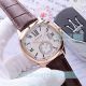 High Quality Clone Cartier MTWTFSS Rose Gold Bezel Brown Leather Strap Watch (10)_th.jpg
